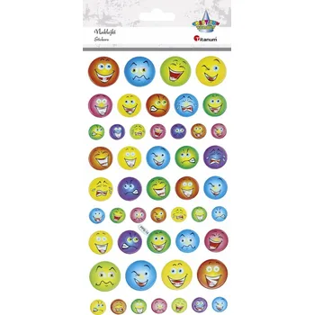 samolepka Samolepky Obličeje MOTIVAČNÍ Do školy Smutek RADOST 49ks TITANUM 359397