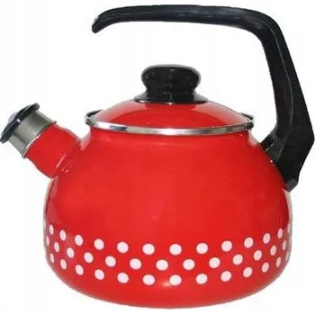 Varná konvice Tradiční smaltovaná ocelová Konvice Metalac 2 l červená