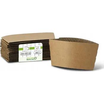Jednorázové nádobí Papírový návlek / obal na kelímky o průměru 90 mm | 100 ks