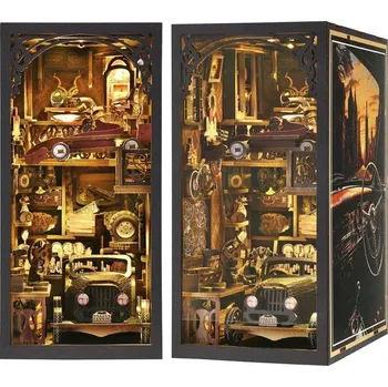 ostatní stavebnice Miniaturní domeček Book Nook Vintage Car Aslowsnail Auto Police Kniha