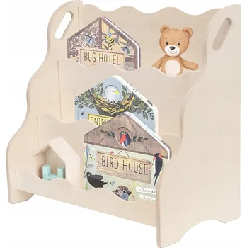 Knihovna MAMOI Regál a skříňka na knihy pro děti | Police na knihy VLNA