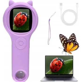 Mikroskop PŘENOSNÝ MIKROSKOP PRO DĚTI VZDĚLÁVACÍ DÁREK DIGITÁLNÍ USB