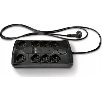 Napájecí kabel Prodlužovací Kabel s přepěťovou ochranou Parkside 2m, 8 ks černý