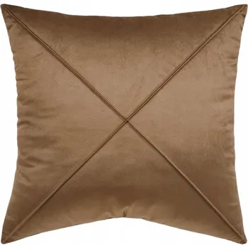 Polštář POVLEČENÍ na polštář dekorační Boho velur samet hnědá hnědý c. mokka X 50x50