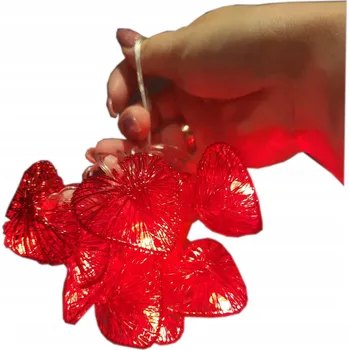 Vánoční dekorace Světelný řetěz VelLight 120 cm na baterie červený