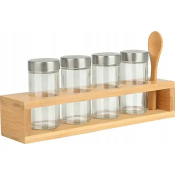 Obraz Nádoby na koření 4 ks se stojánkem a lžičkou, organizér