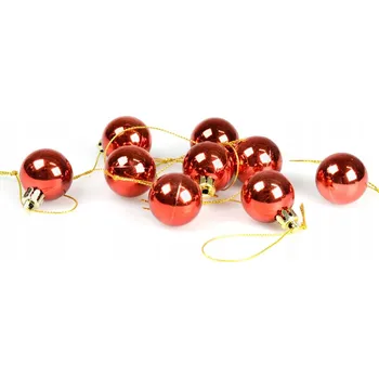 Vánoční dekorace Vánoční Koule hladká vánoční koule 3 cm 9 ks