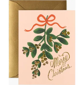 Rifle Paper Co. Vánoční přání s obálkou Mistletoe Christmas