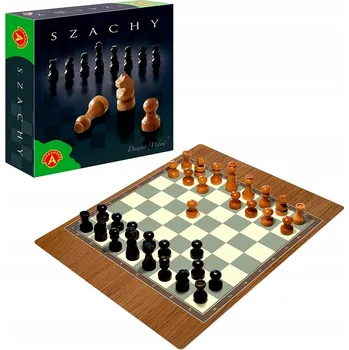 Desková hra Dřevěné šachy Tradiční ALEXANDER Klasická Logická Hra Dárek