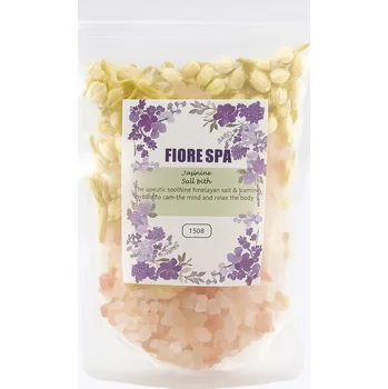 Koupelová sůl Sůl do koupele s jasmínem 150 g – Himalájská sůl, přírodní květy jasmínu