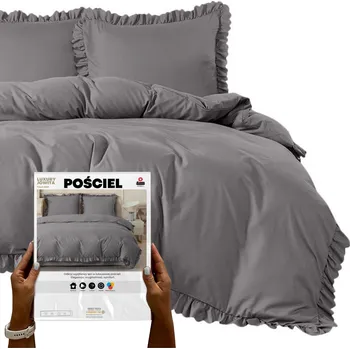 Povlečení POVLEČENÍ 220x200 s VOLÁNKEM mikrovlákno sada POVLEČENÍ 70x80 Luxury Jowita