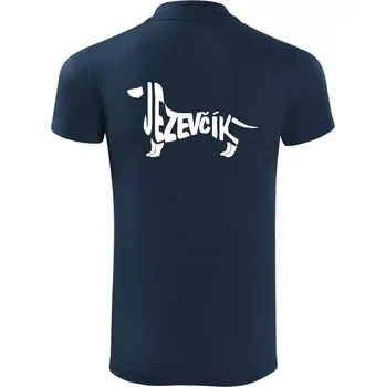 Pánská košile Jezevčík - CZ - Polokošile Victory sportovní (dresovina) - S ( Námořní modrá (velmi tmavá - téměř černá) )