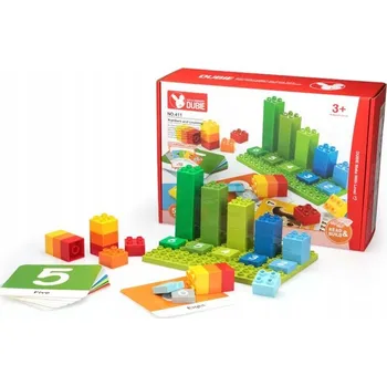 ostatní stavebnice Sada plastových kostek (56 kostek + 10 karet)