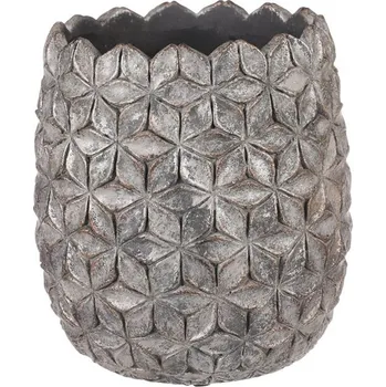 Váza Nábytek PEGAS s.r.o. Váza betonová - mozaika květů, barva šedá