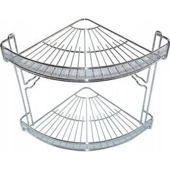 Drátěná police MAT Group Rohová police, 2 patra, 22 cm