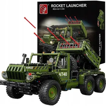 ostatní stavebnice STAVEBNICE Bojové Vozidlo Vojenské Auto Nákladní Auto s Raketomet Raket