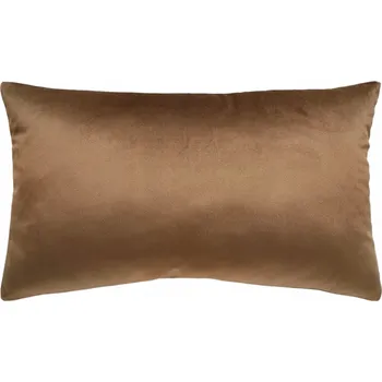 Povlak na polštářek DEKORAČNÍ povlak na polštář Boho, velur/samet, hnědý, odstín mokka, 40x50 cm