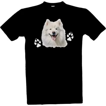 Tričko s potiskem Samojed z obou stran pánské