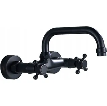 Vodovodní baterie Umyvadlová baterie nástěnná Quyanre černá