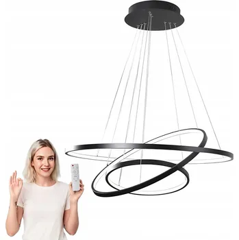 Závěsné svítidlo Mikka 3-bodové LED hliník bílá/černá moderní 100 cm