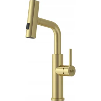 Vodovodní baterie Stojánková kuchyňská baterie NETT Waterfall zlatá