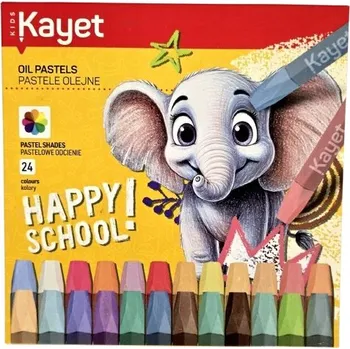 Pastelka Olejové pastelky Kayet Pastelky ks PASTELOVÉ ODSTÍNY HAPPY SCHOOL