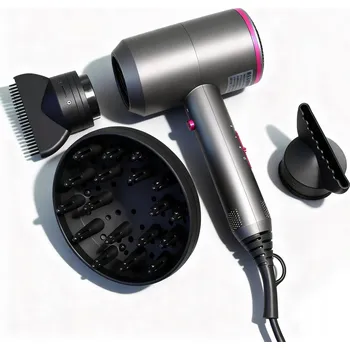 Fén Výkonný Fén na Vlasy 2000W s Ionizací a Studeným Vzduchem + Difuzér