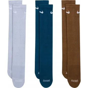 Pánské ponožky PONOŽKY NIKE EVERYDAY PLUS CUSHIONED 3 PÁRY FIALOVÉ, MODRÉ, vel. 34-38