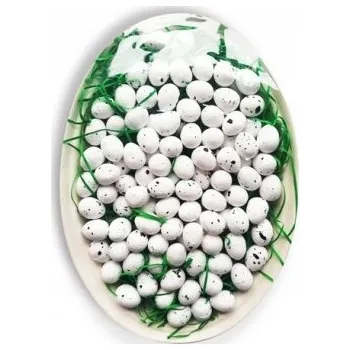 Velikonoční dekorace Polystyrenová vajíčka bílá 100 ks Velikonoce vajíčka