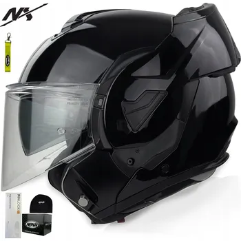 Helma na motorku NAXA PŘILBA MOTOCYKLOVÁ VYKLÁPĚCÍ PÁNSKÁ/DÁMSKÁ FF1vel. L|VYKLÁPĚCÍ ČELIST DOZADU|PINLOCK