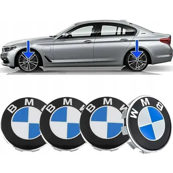 Vrták 4x BMW Krytky Středy Kol 68mm Záslepky do Disků, Poklice Sada, Auto Díly