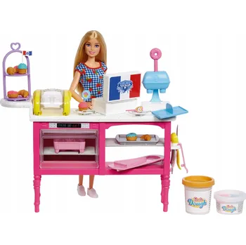 Barbie Cukrárna sada panenka + příslušenství HJY19