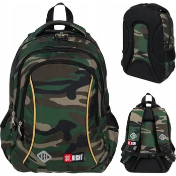 Školní batoh Školní batoh vícekomorový St.Right BP26 maskáčový (maskáčový) 20 l