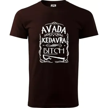 Pánské tričko Harry - Avada Kedavra - Klasické pánské triko vyšší gramáže - XL ( Kávová )