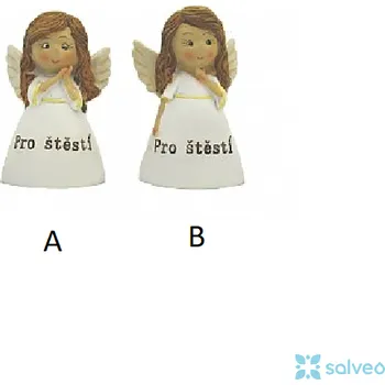 Andělíček Pro štěstí bílá 7 x 4,5 x 3,5 cm