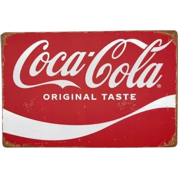 Plechová cedule Ozdobná plechová cedule Coca Cola Original Taste 20x30 cm Retro Vintage