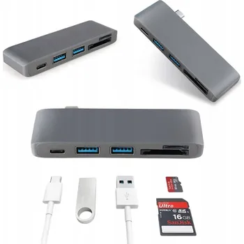 USB hub ROZBOČOVAČ USB-C HUB USB 3.0 SD MICROSD PD HDMI RJ45 MACBOOK PC