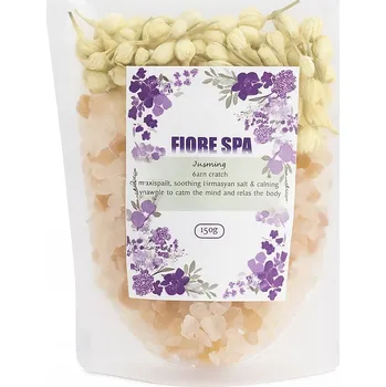 Koupelová sůl Sůl do koupele jasmínová 150 g – relak himalájská sůl s květy jasmínu