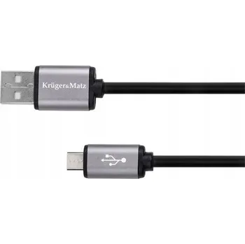 Datový kabel Kabel Kruger&Matz USB - microUSB typ B, 0,2 m, černý