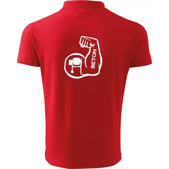 Pánská košile Beton svaly - Polokošile pánská Pique Polo 203 - 5XL ( Červená )