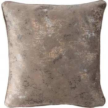Povlečení POVLEČENÍ NA POLŠTÁŘ dekorační mramorový glamour 40x40 cm SVĚTLE HNĚDÁ