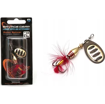 Umělá nástraha Rotační Třpytka Savage Gear Rotex Spinner Gold Velikost 3/8gr
