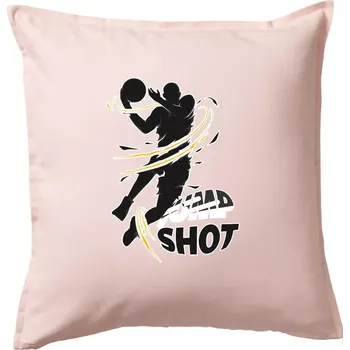 Polštář Basketball - jump shot - Polštář 50x50 - 50x50 - Včetně výplně ( Světle růžová )