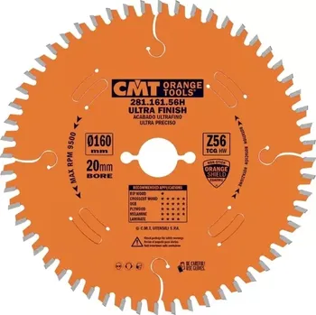 Pilový kotouč Pilový kotouč na lamino a DTD - D260x2,5 d30 Z64 HW, - C28106511M, CMT Orange XTreme