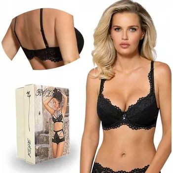 Podprsenka Černá push-up podprsenka Róża, velikost 80B