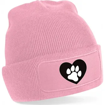 Čepice STRIKER Čepice tlapka v srdci Barva: Růžová