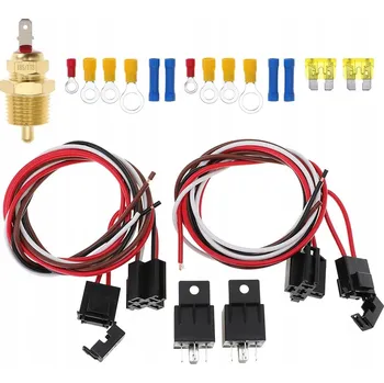 Ventilátor topení a klimatizace DVOJITÝ RELÉ VENTILÁTORU CHLADIČE KOMPLET S ELEKTRICKÝM SVAZKEM