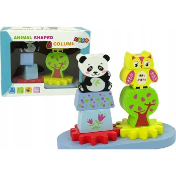 Dřevěná Zvířátka Třídička Sova Panda Ozubená Kola