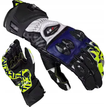 Moto oblečení MOTOCYKLOVÉ RUKAVICE LS2 FENG RACING BLUE Sportovní Kožené XL