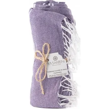 Fialový ručník do Hammamu, Peshtemal do sauny, 100% bavlna, Yasmeen